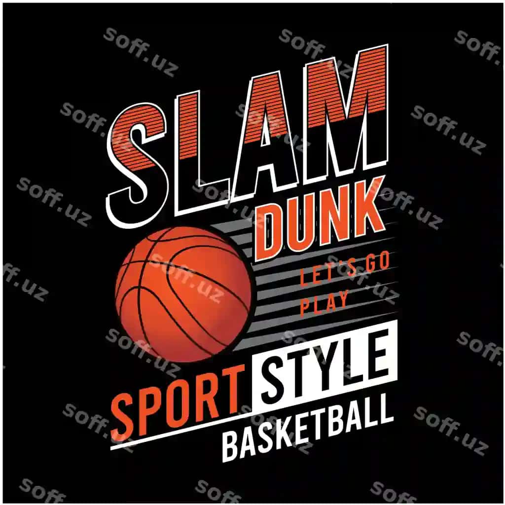Vektor illustratsiya slamdunk futbolka dizayni | Vector illustration slamdunk t shirt design