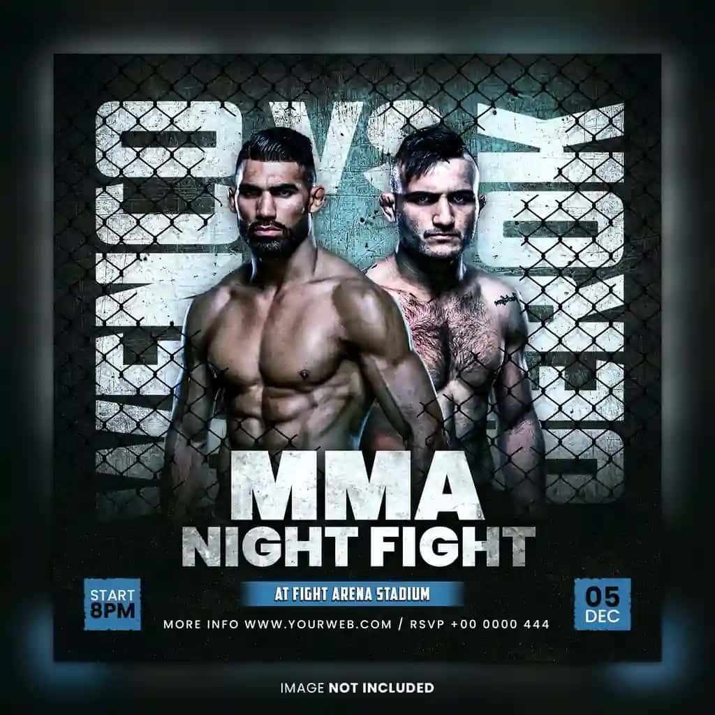 Mma jang sport varaqasi shabloni | Mma fight sport flyer template