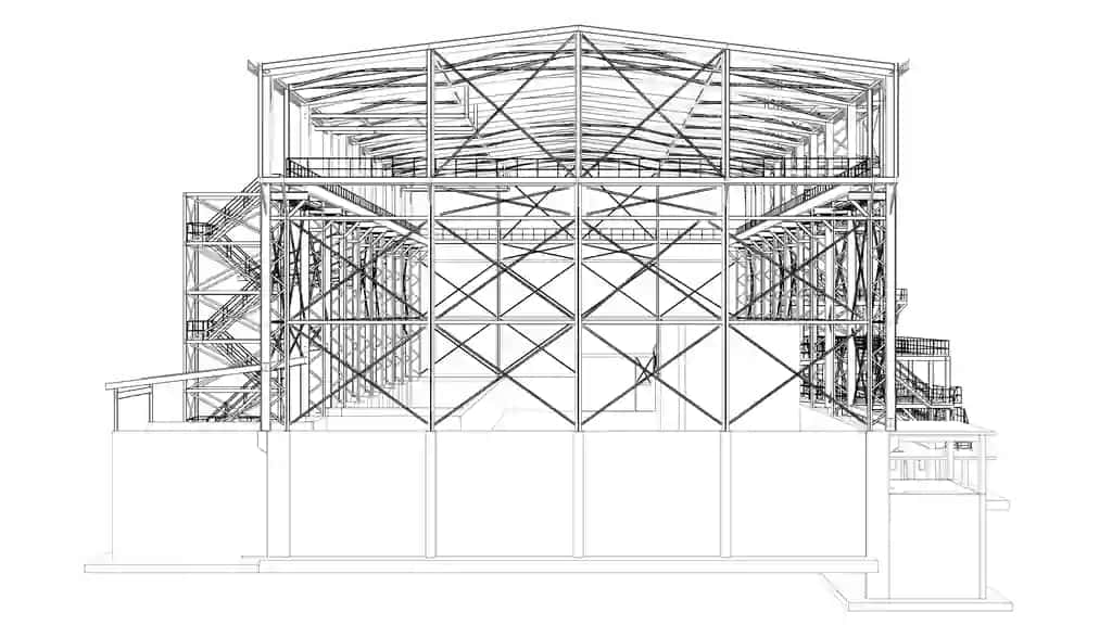 3D illyustratsiya qurilish tuzilishi | 3d illustration building structure
