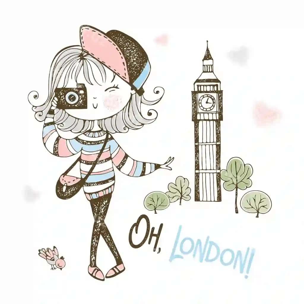 London kamerasi bilan yoqimli sayyoh qiz | Cute tourist girl with camera london