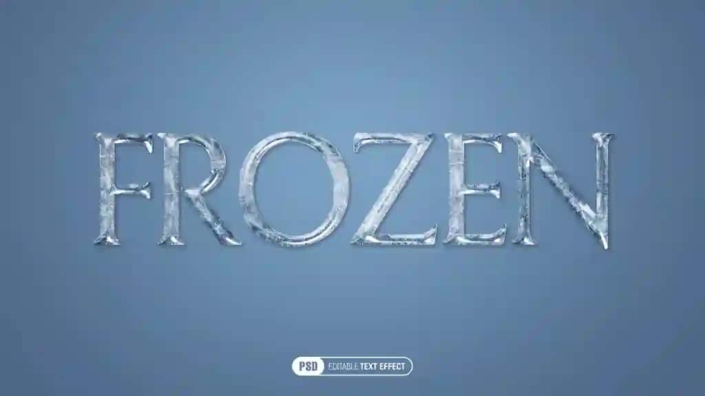 Muzlatilgan matn effekti | Frozen text effect