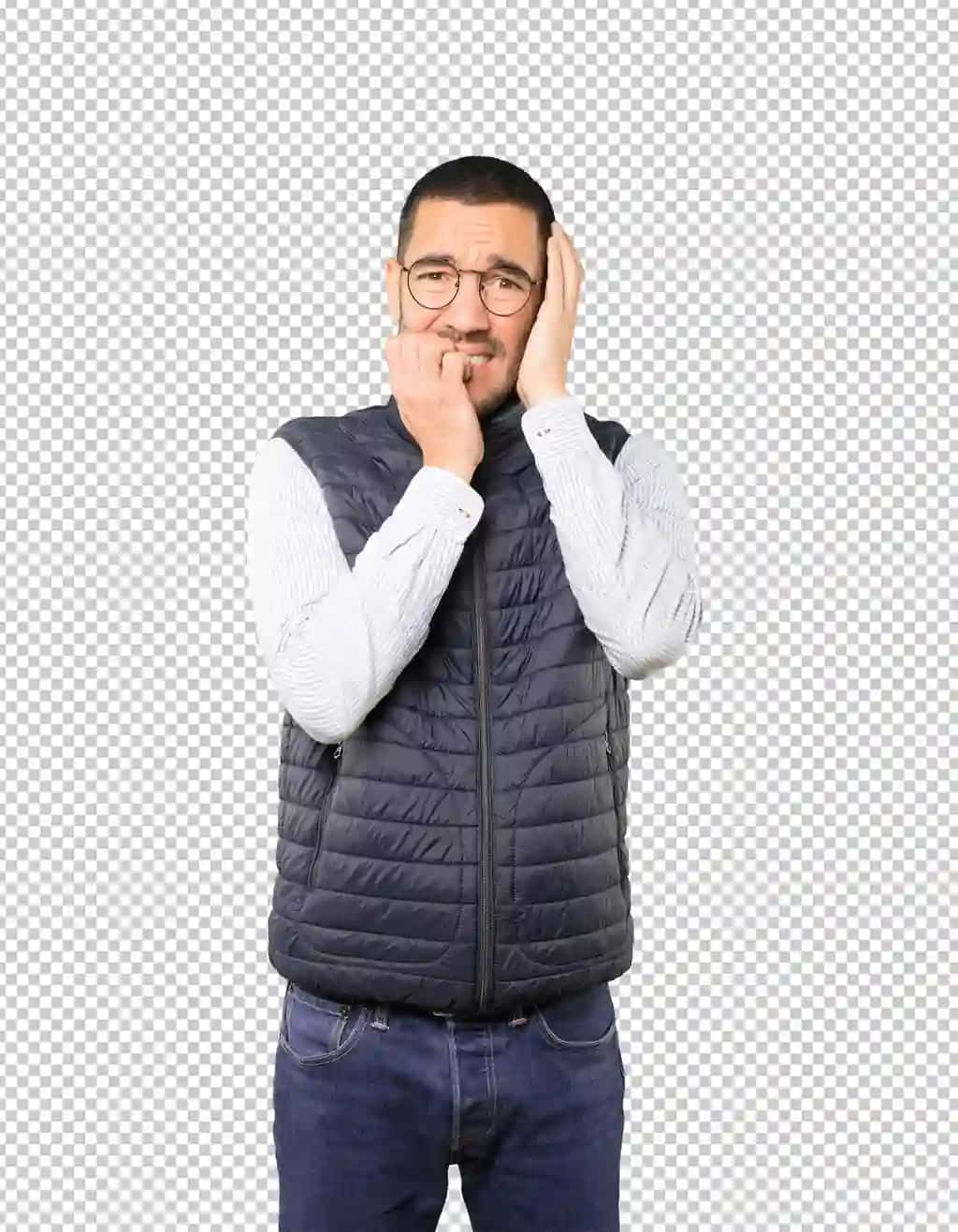 Jinni yigit asabiy ishora qilmoqda | Crazy young man making nervous gesture