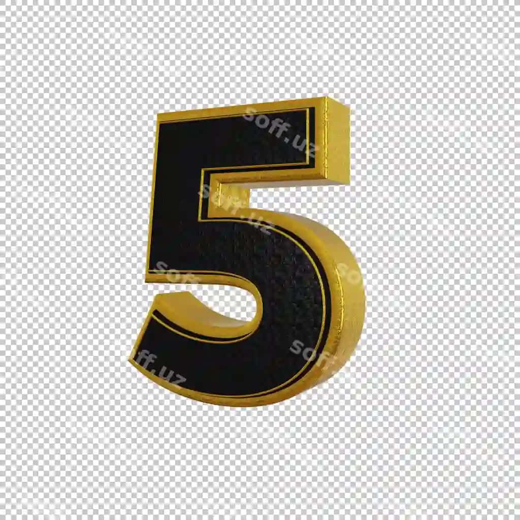 Raqam 5 3D render | Number 5 3d render