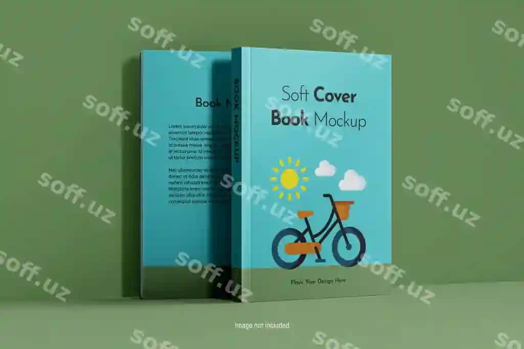 Realistik yumshoq muqaddas PSD kitob namunasi | Realistic softcover psd book mockup