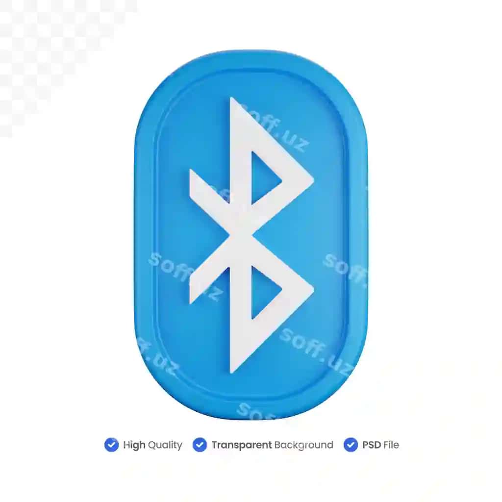 3d ikon illustratsiyasi bluetooth ikon | 3d icon illustration bluetooth icon
