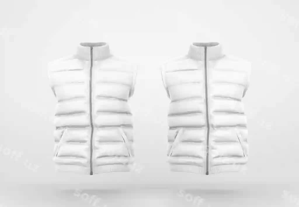 Puffy yelek dizayni maketi | Puffy vest design mockup