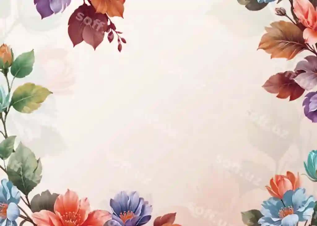 Psd gulli orqa fon shabloni | Psd floral background template