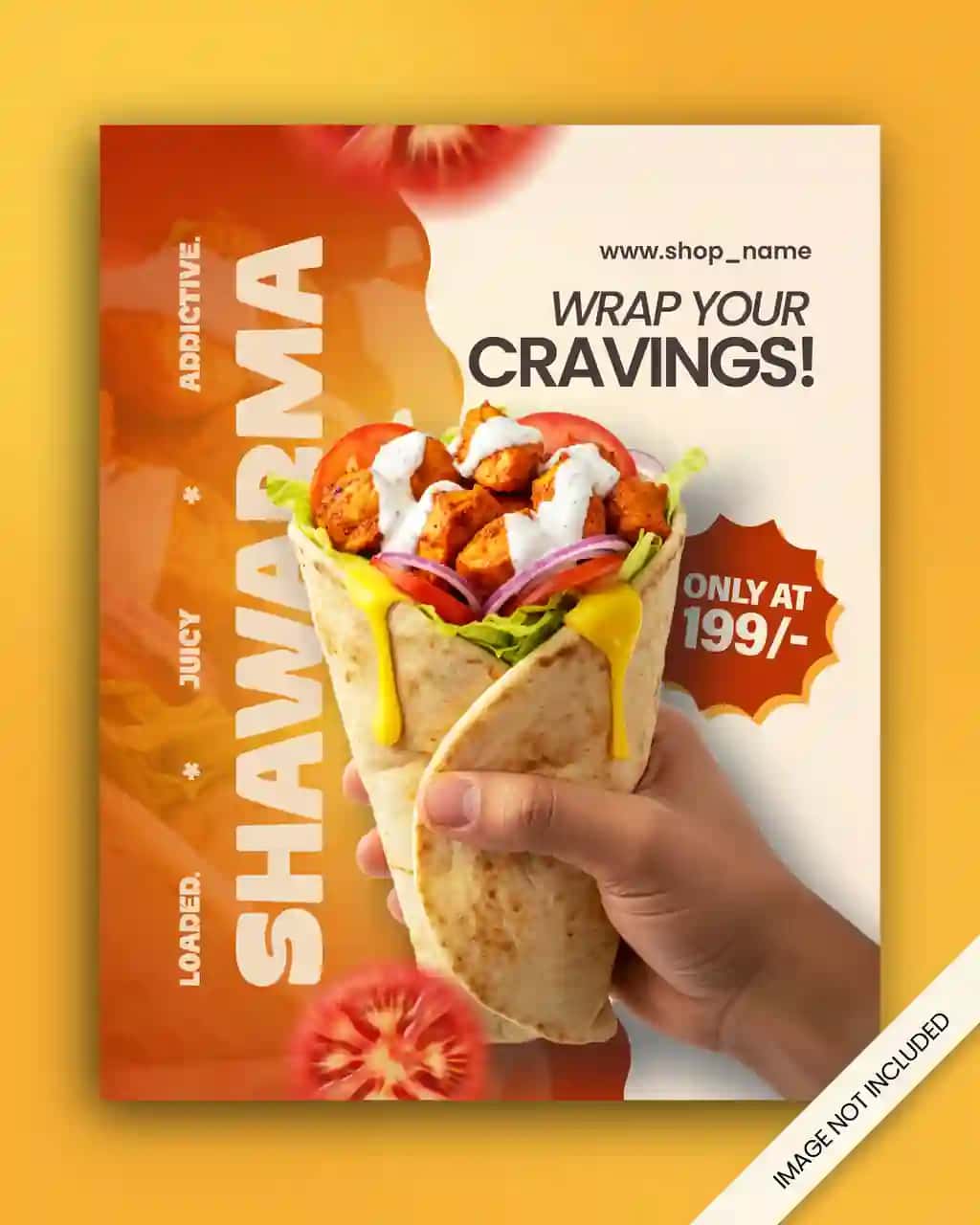 Shawarma oziq-ovqat dizayn shablon | Shawarma food design template