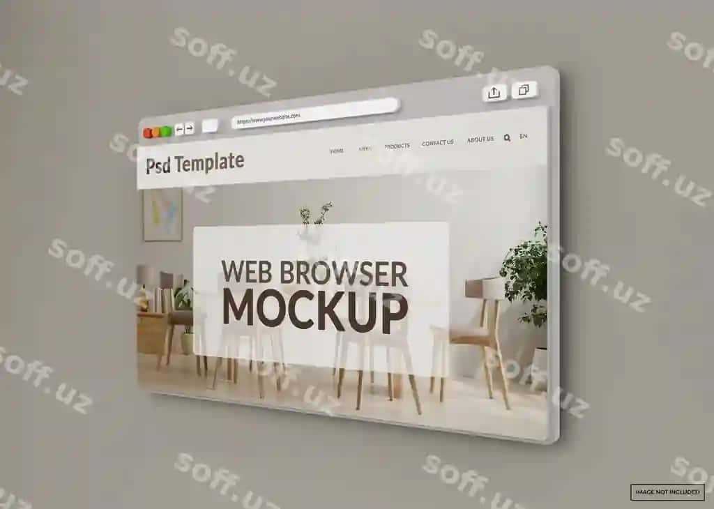 Internet brauzeri veb-sahna prototipi | Internet browser web page mockup