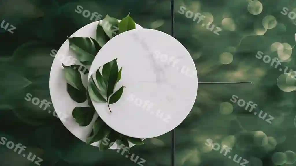 Bo'sh marmar stol yashil barglar bokeh foni bilan mahsulot fon | Empty marble table with leaves green bokeh background product backdrop