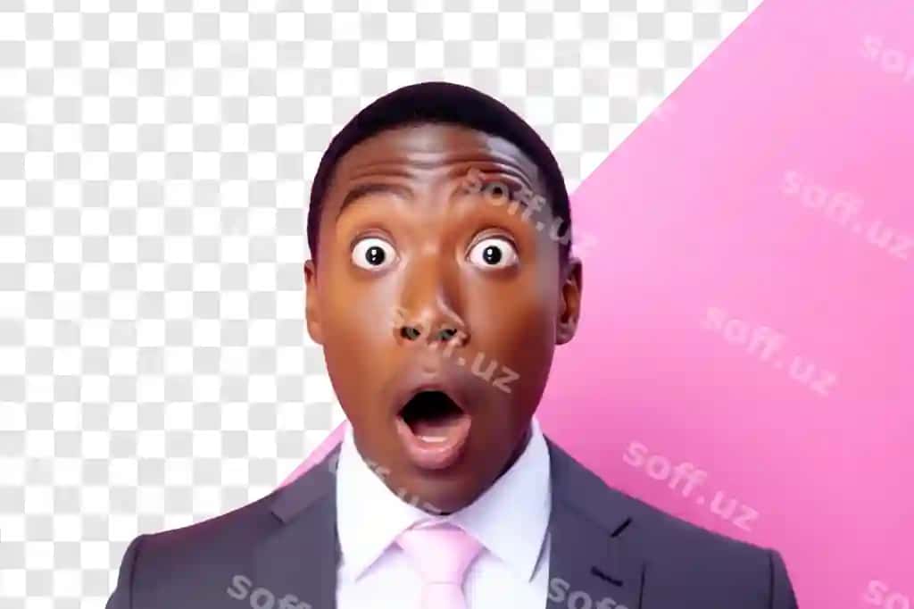 Potrait afro-amerikalik erkakning hayratda qolgan yuzi | Potrait shocked face african man