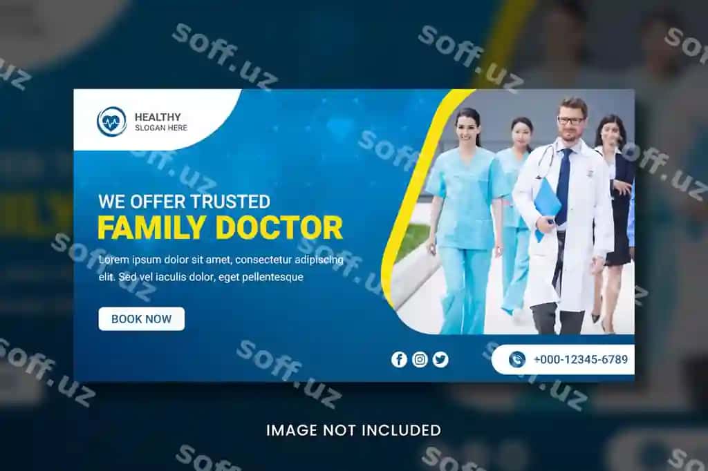 Sog'liqni saqlash tibbiy kompaniyasi banneri | Health care medical company banner
