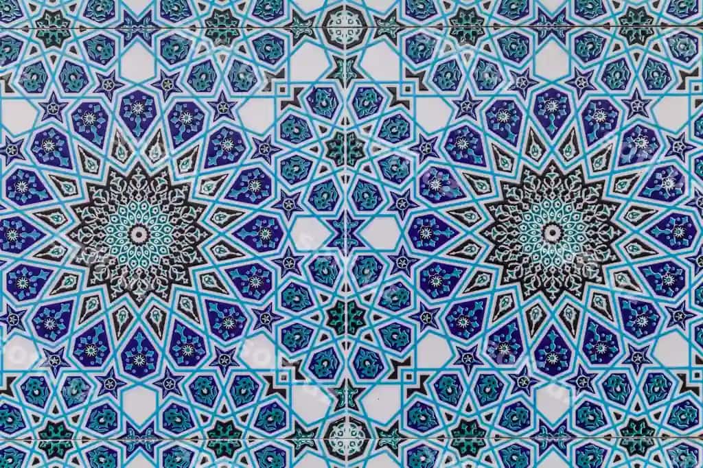 O'zbekistondan keltirilgan plitkali fon sharqona bezaklar | Tiled background oriental ornaments from uzbekistan