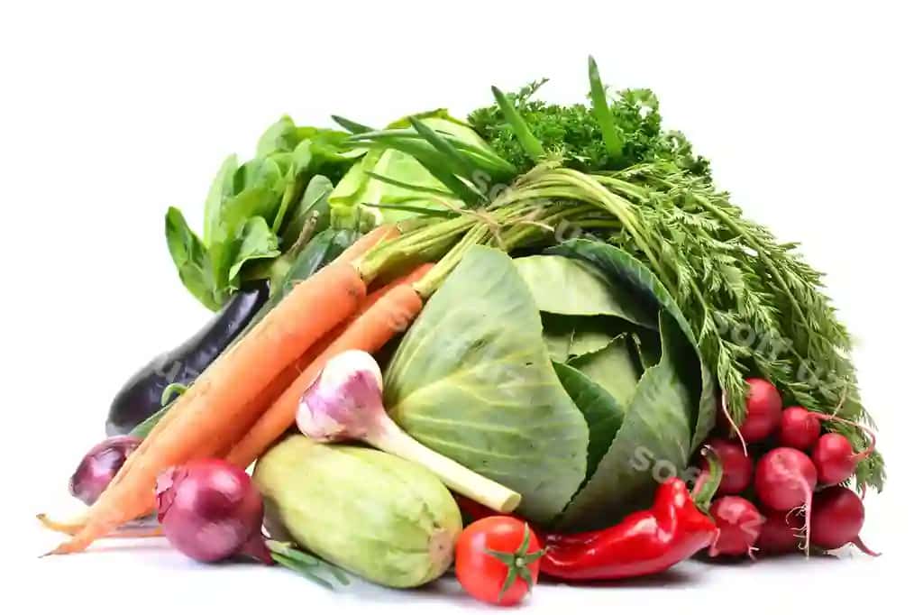 Yangi sabzilar ajraltirilgan | Fresh vegetables isolated