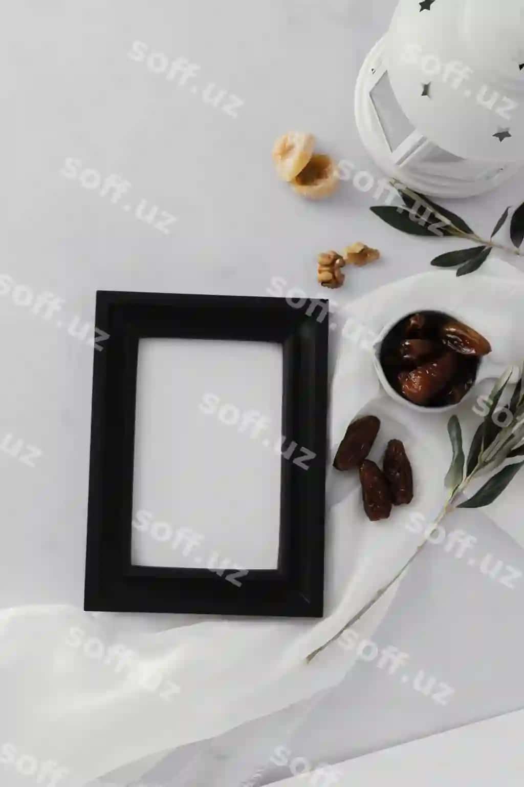 Ramazon ramka model kompositsiyasi | Ramadan frame mock up composition