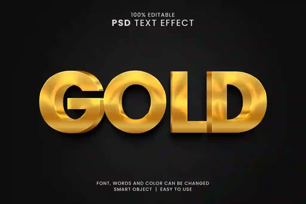 Photoshop oltin matn effekti | Photoshop gold text effect