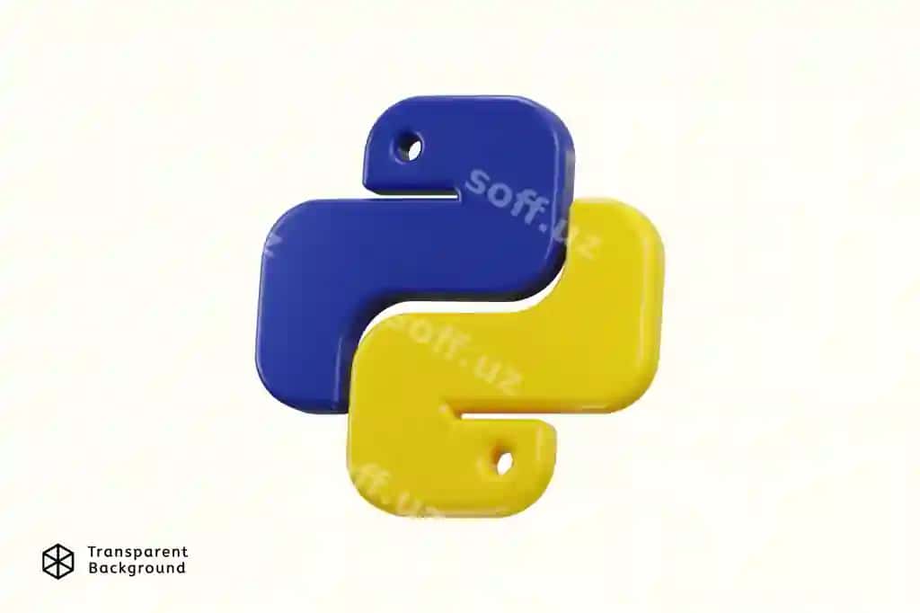 Python belgisi 3d render vektor illustratsiyasi | Python sign 3d rendering vector illustration
