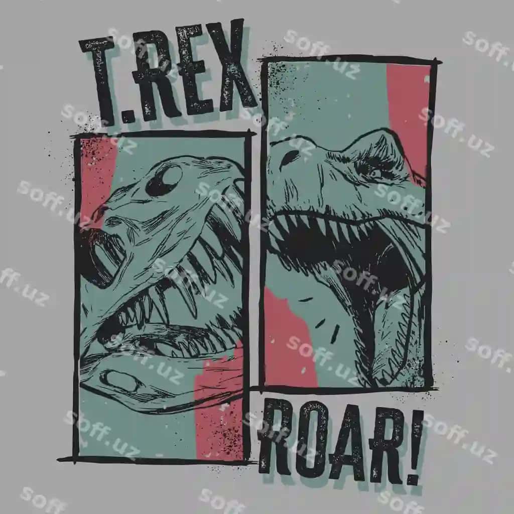 Trex rug' grafik vektor futbolka | Trex roar graphic vector tshirt