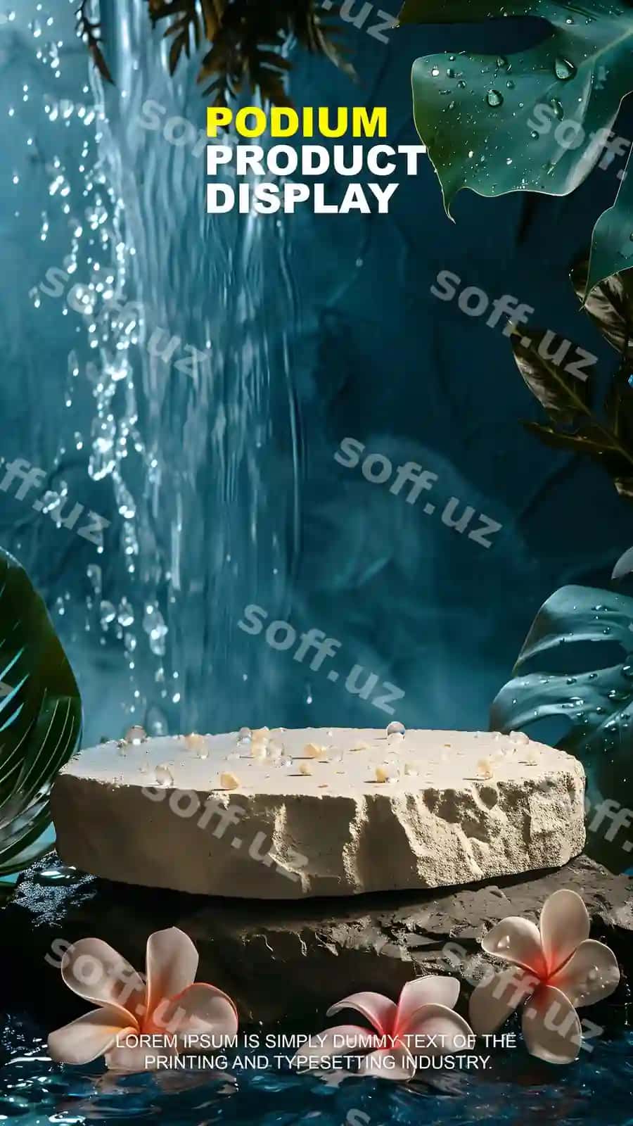 Hikoya sahna podium bosqich namoyish mockup mahsulot taklifi sahna | Story scene podium stage display mockup product presentation scene