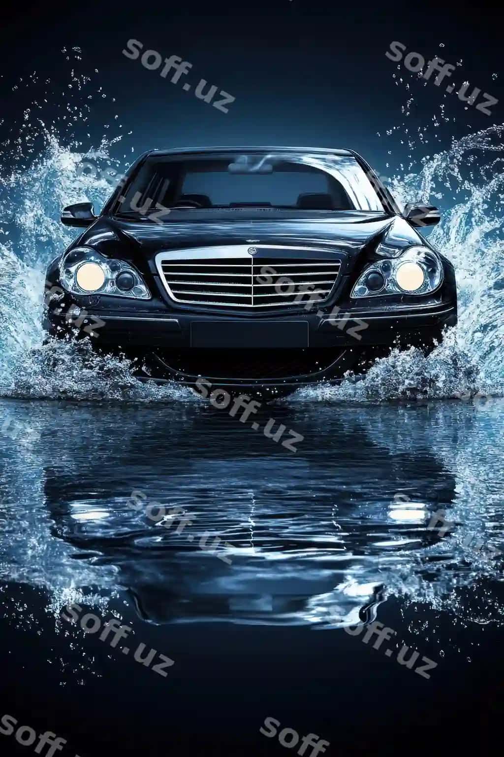 Suv sachrash effektlari bilan toza avtomobil harakati | Clean car action with water splash effects