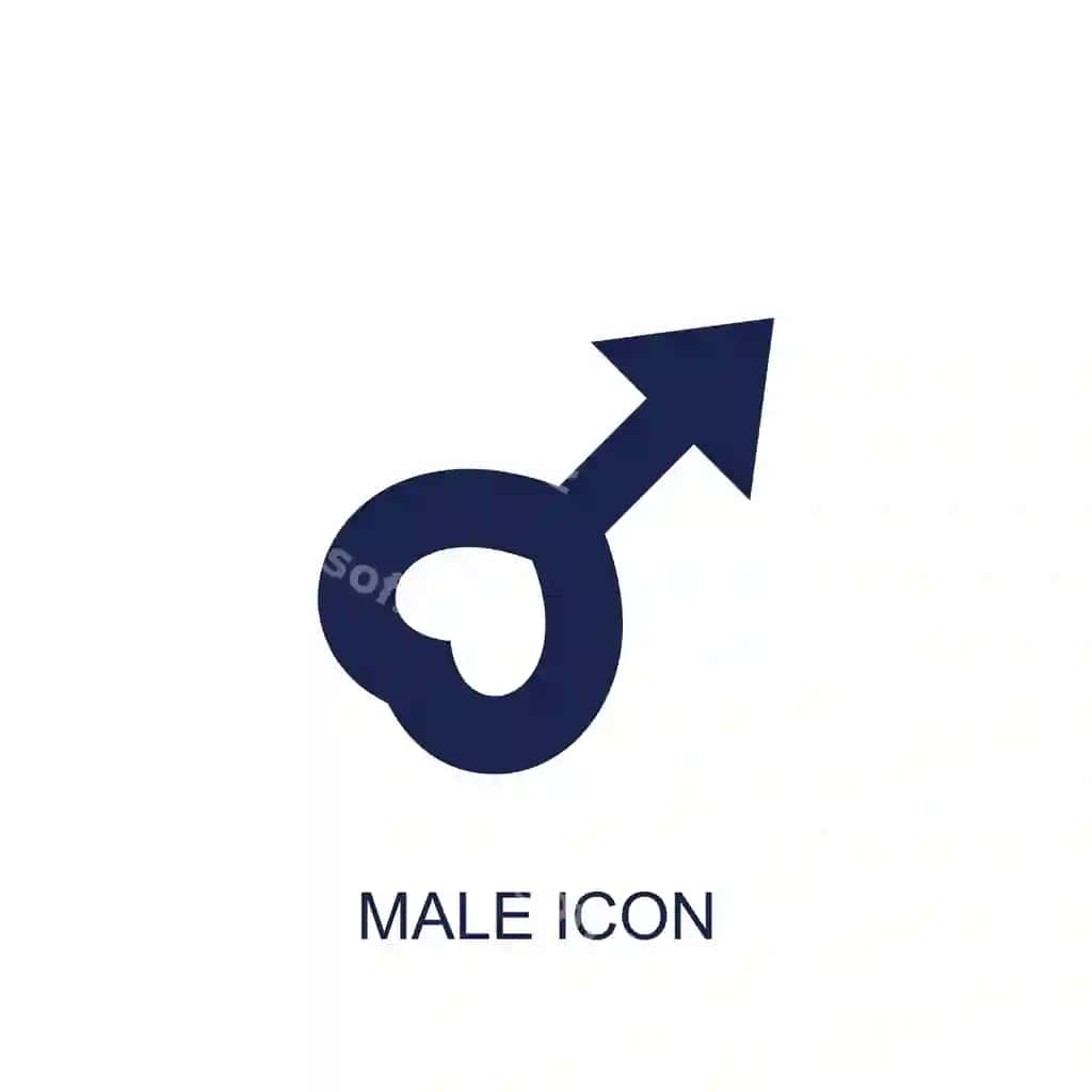 Erkak ikon oq orqa fonda | Male icon white background
