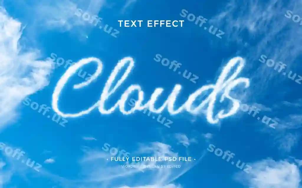 Bulutlar matn effekti | Clouds text effect