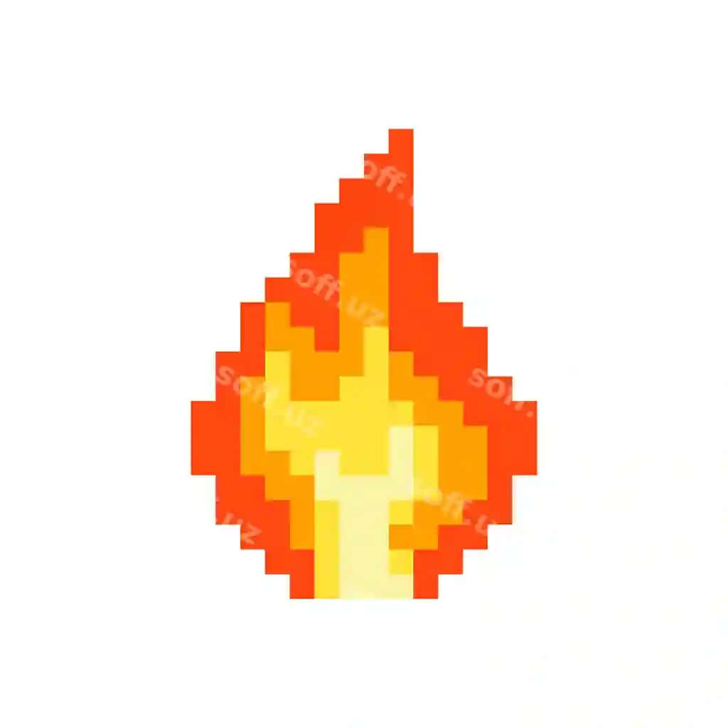 Olovli pikselli san'at | Fire pixel art