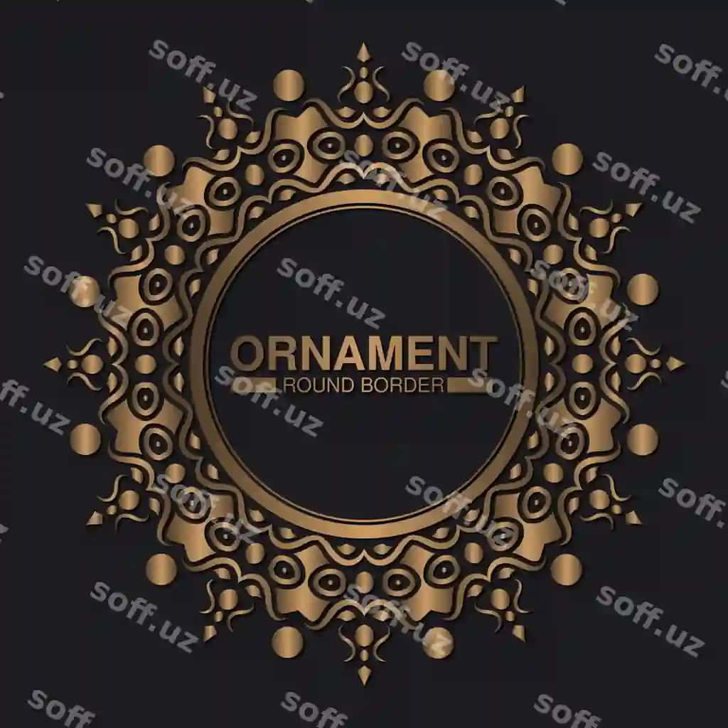 Hashamatli bezak naqshlari doirasi dizayni | Luxury ornament pattern circle design