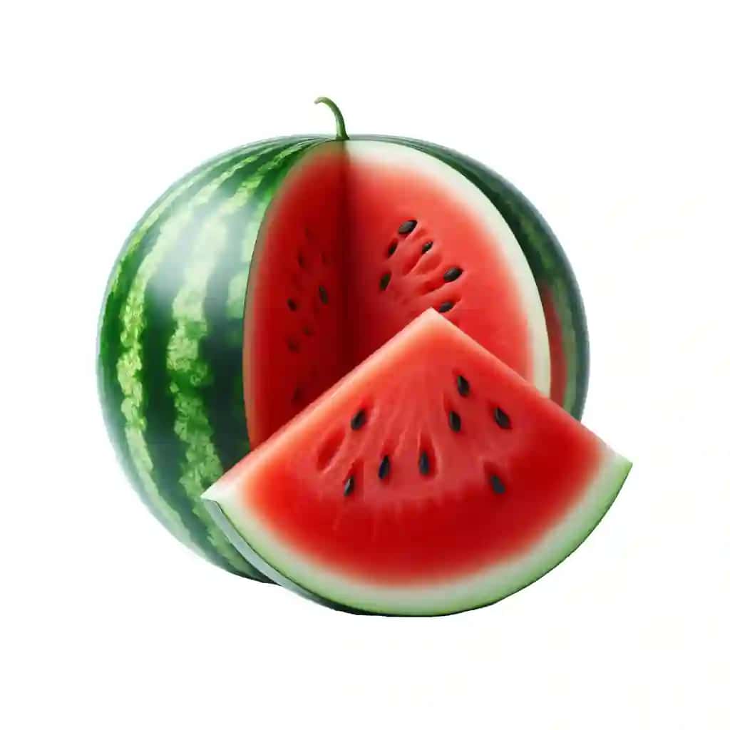 Tarvuz tilimlari bilan ajratilgan shaffof fon | Sliced watermelon isolated transparent background