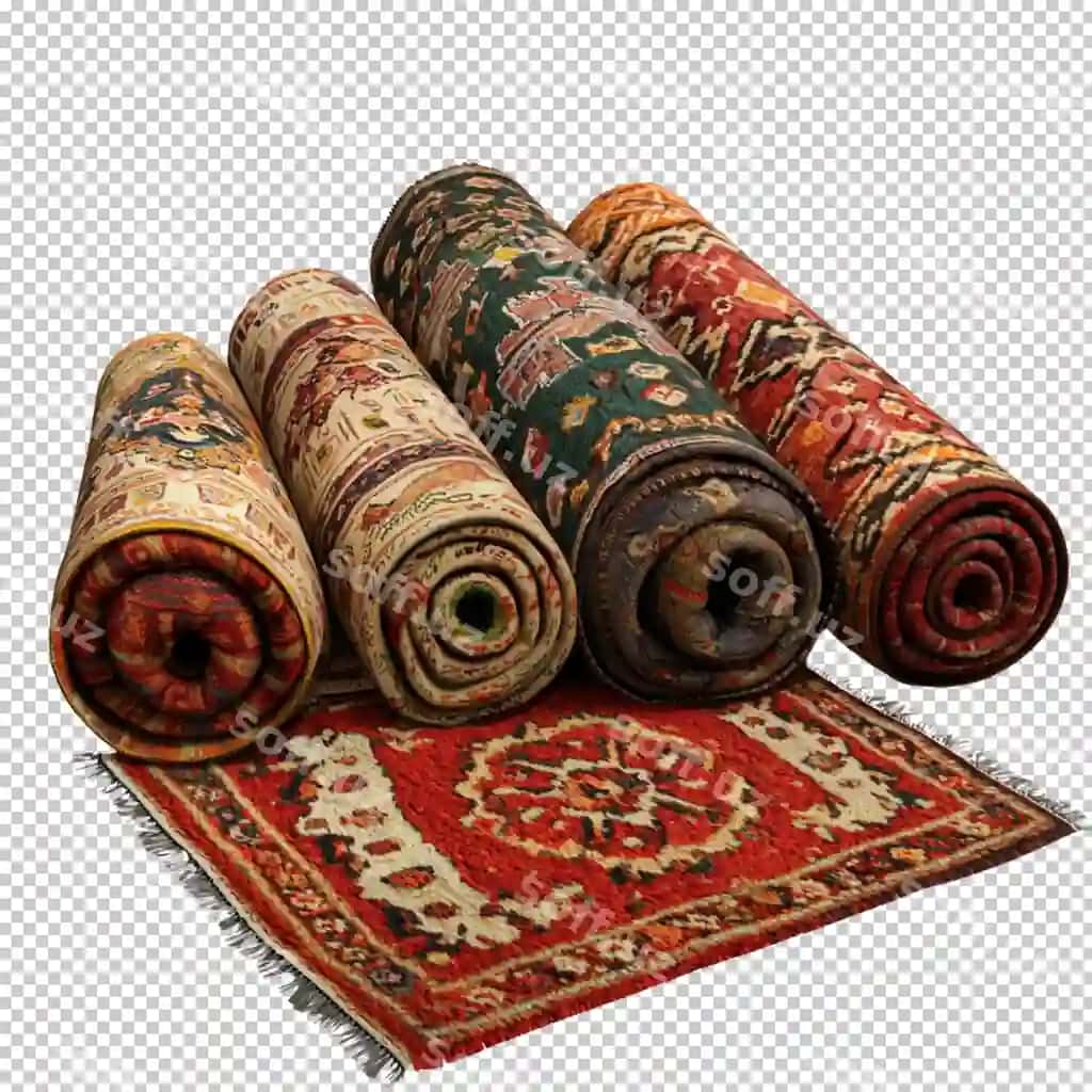 Gilam yuguruvchilari antiqa gilam izolyatsiya qilingan shaffof fon png | Rug runners antique rug isolated transparent background png