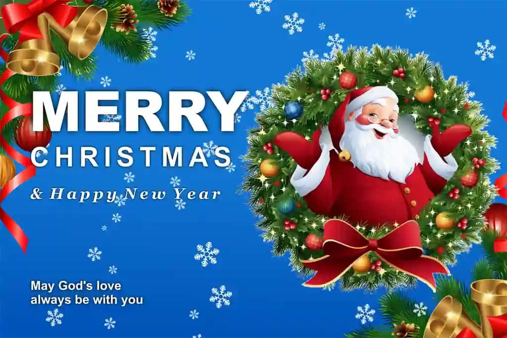 Santa Klaus bilan Rojdestvo kartasi | Christmas card with santa claus it