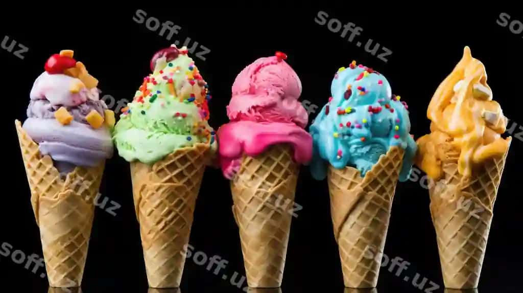 Shirin muzlat ovqat fotografiyasi ajraltirilgan orqa fonda | Sweet ice cream food photography isolated background