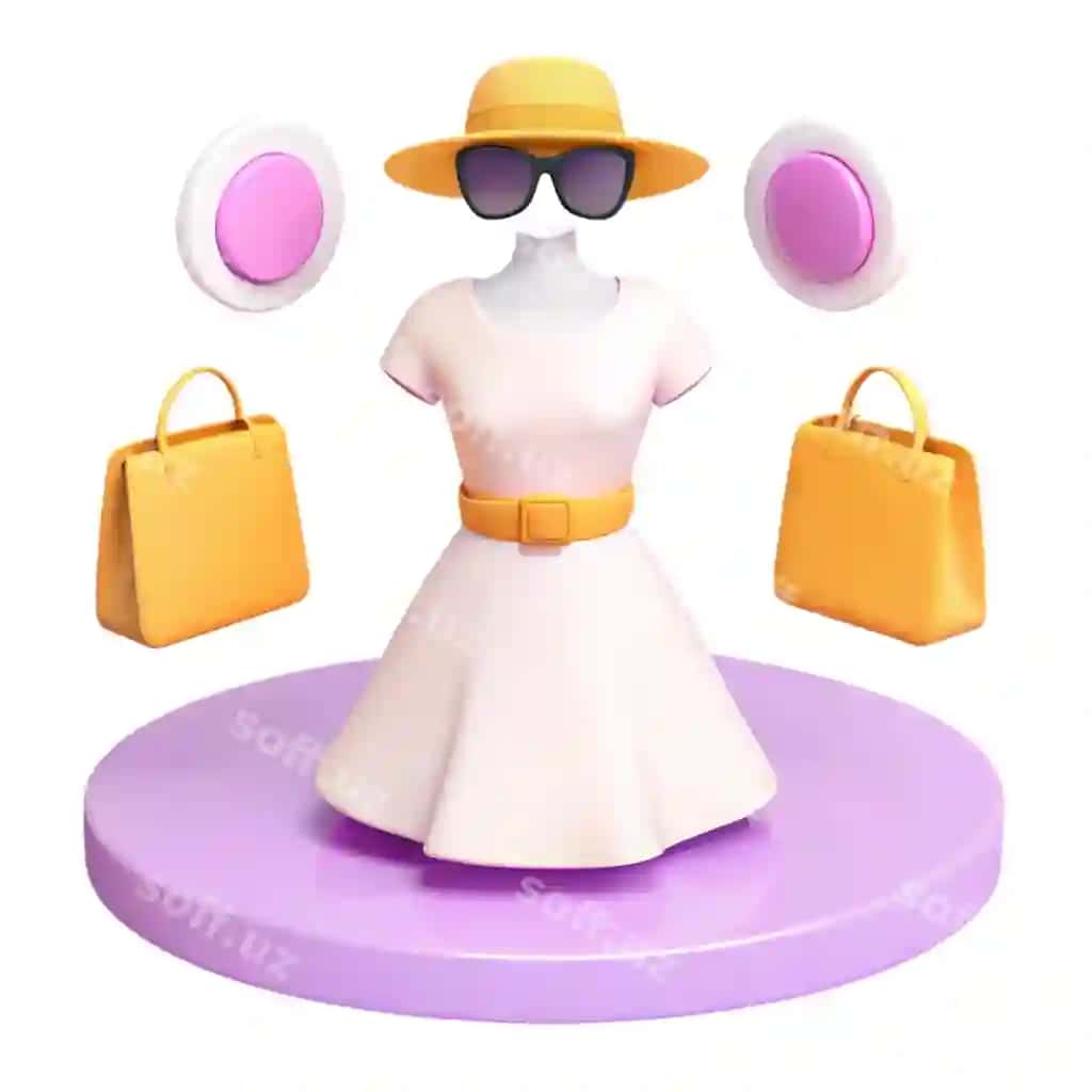Manekin kiyim ko'zluklari kiyinadi va shapka ko'zluklari bilan namoyish etiladi. | Mannequin wearing dress sunglasses is shown with hat sunglasses