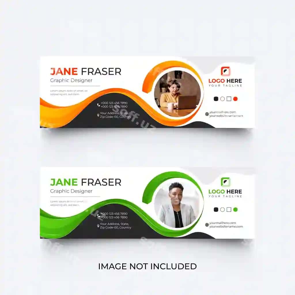 Elektron pochta imzo shablon elektron pochta pastki qism ijtimoiy tarmoqlar uchun cover veb banner | Email signature template email footer social media cover web banner