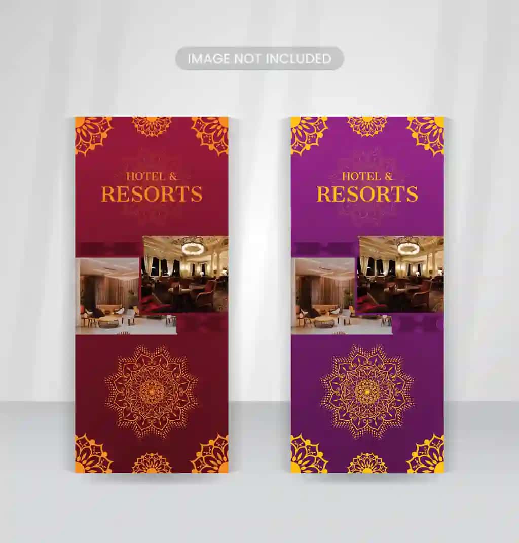 Hashamatli to'yga taklifnoma kartasi dizayni | Luxury wedding invitation rack card design