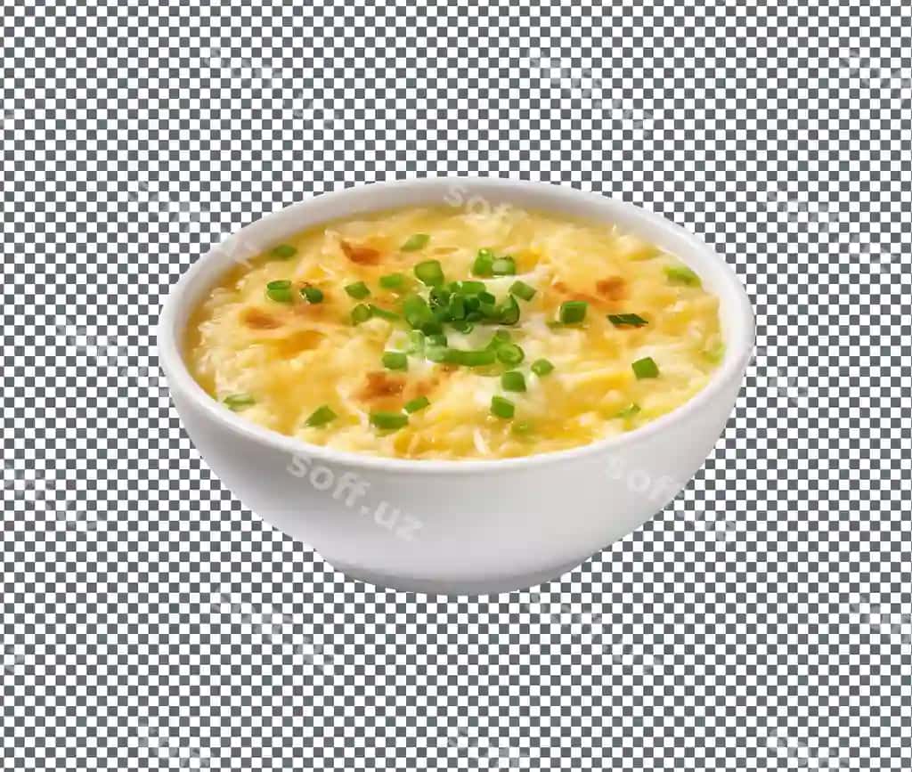 Shunday qilib, mazali tuxum tomchi sho'rva izolyatsiya qilingan shaffof fon | So yummy egg drop soup isolated transparent background