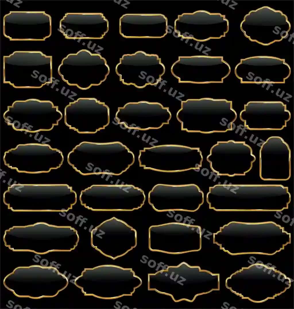 Oltin qora ramkalar kolleksiya | Gold black frames collection