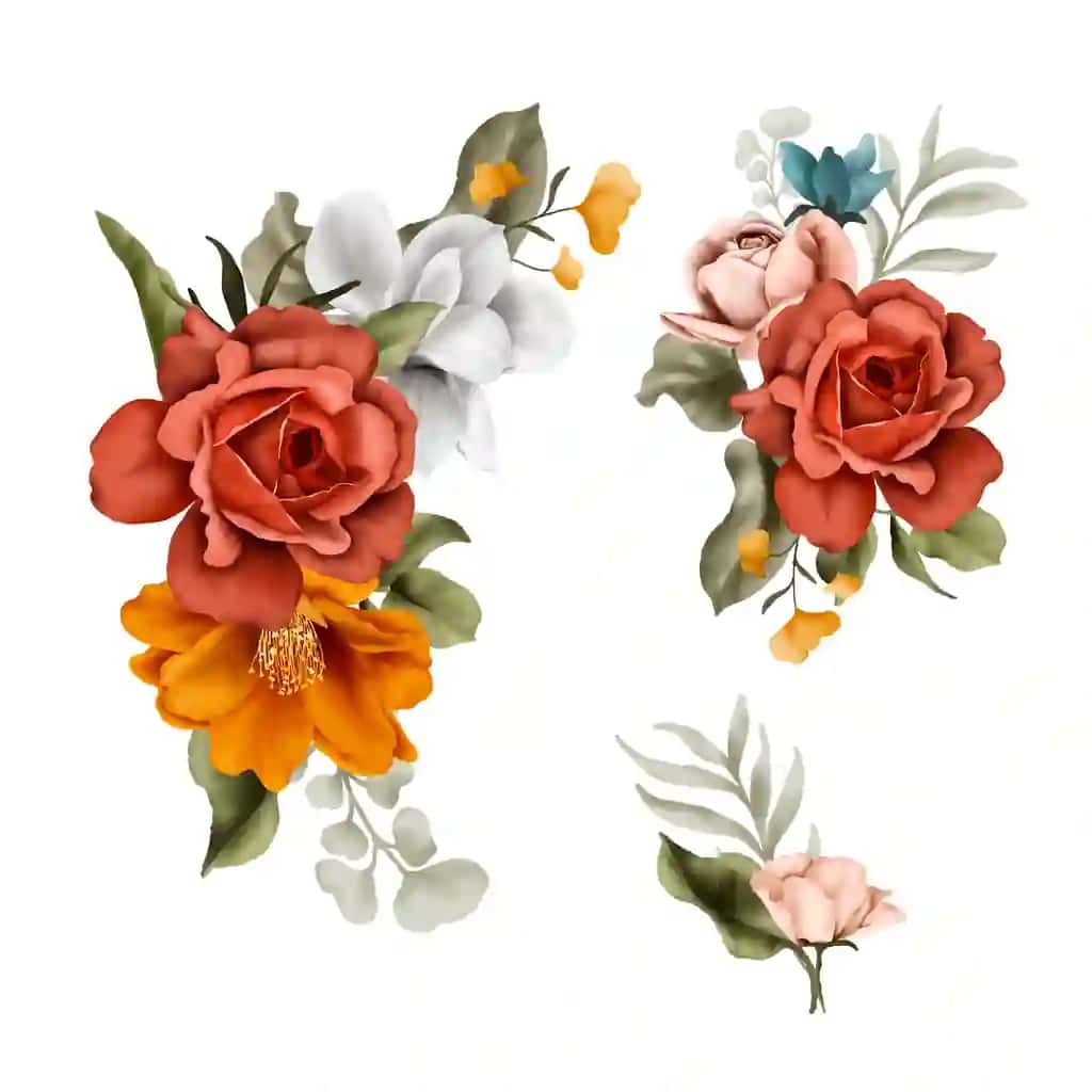 Chiroyli vintage akvarelli kuz guldastasi | Beautiful vintage watercolor autumn floral bouquet
