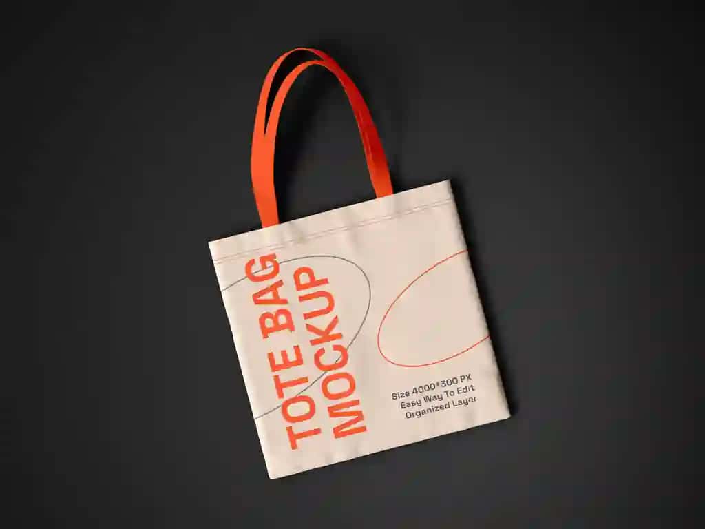 Mato sumkasi brendi maketi | Fabric tote bag branding mockup