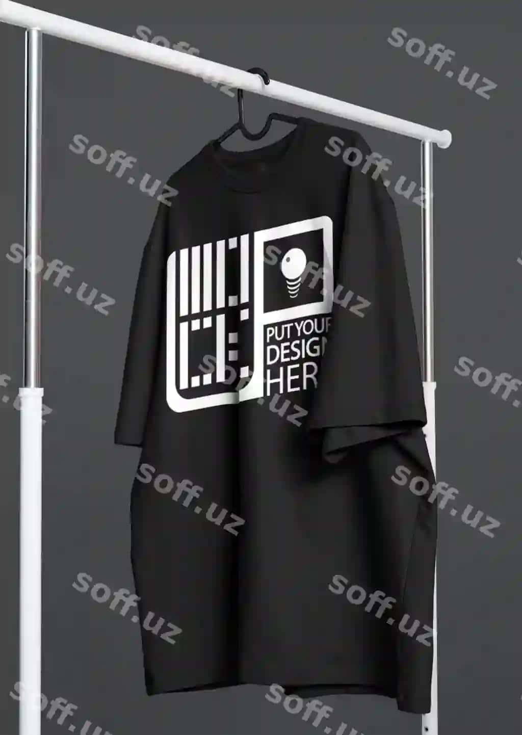 Asibdagi ko'ylak istalgan rangdagi namuna | Hanging shirt with any color mockup