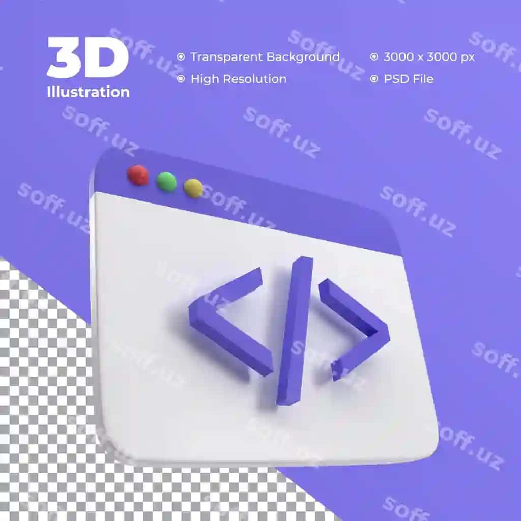 3d kodlash ikonasi | 3d coding icon 2