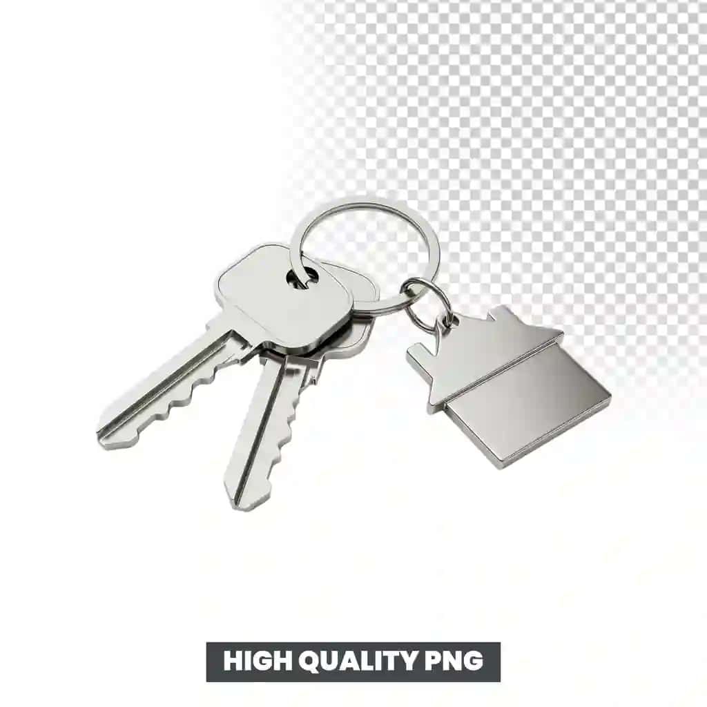 Kumush uy kalitlari kalit zanjir bilan | Silver house keys with keychain