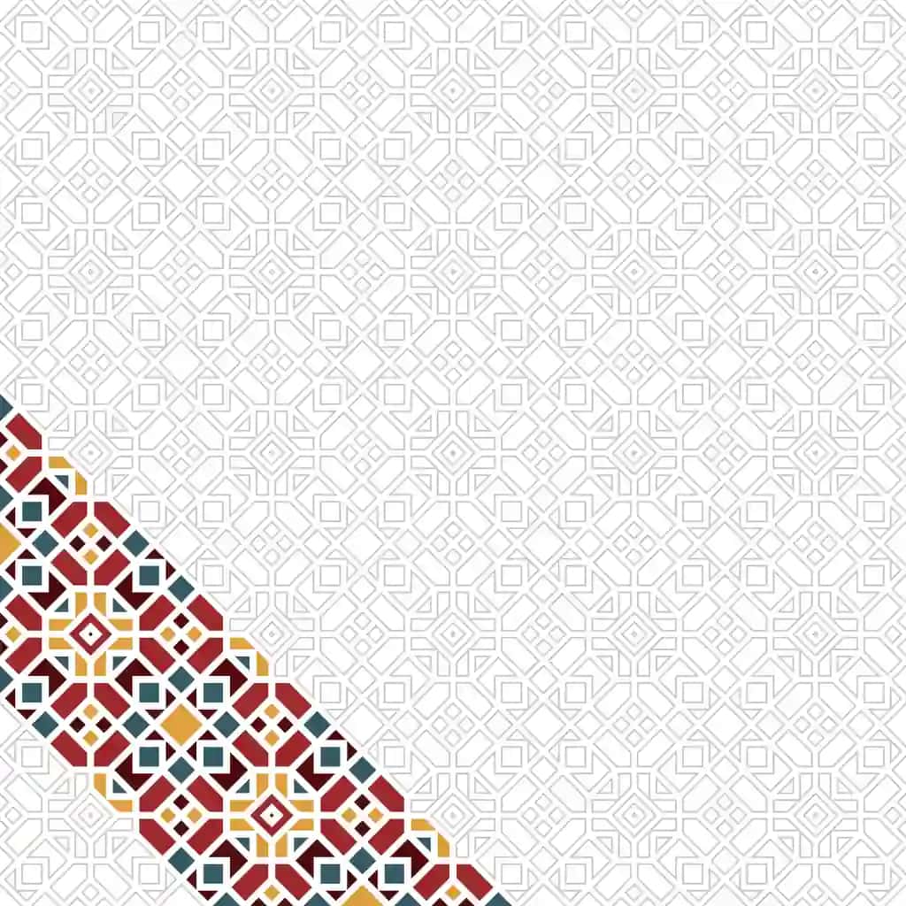 Islom sharqona geometrik diagonal naqshli dizayn | Islamic oriental geometric diagonal pattern design with stroke