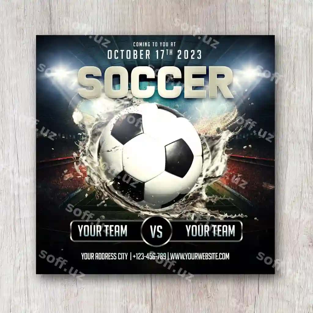 Futbol chempionati flyer PSD shablon | Football championship flyer psd template