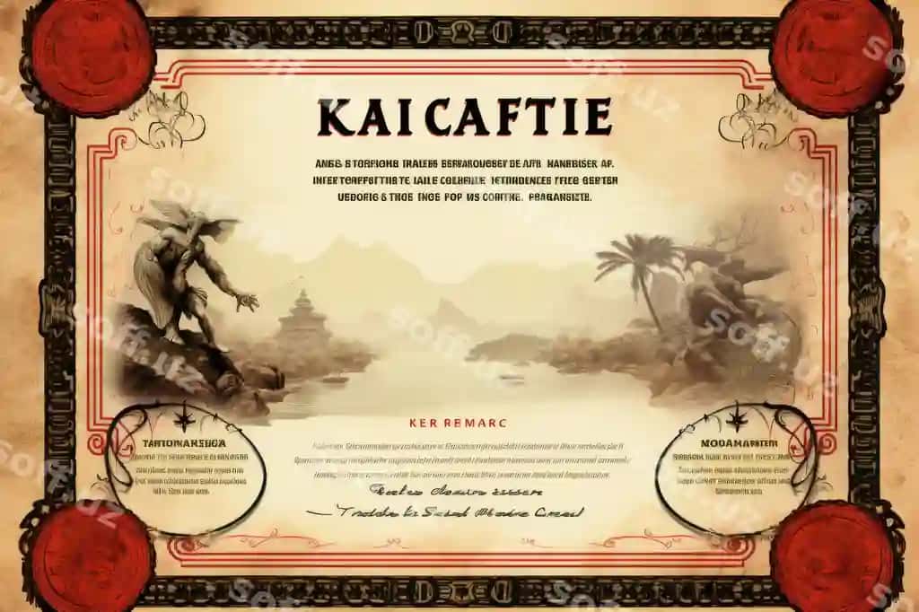Etnik 32 karate guvohnoma chegara yaratish | Crafting elegant 32 karate certificate border