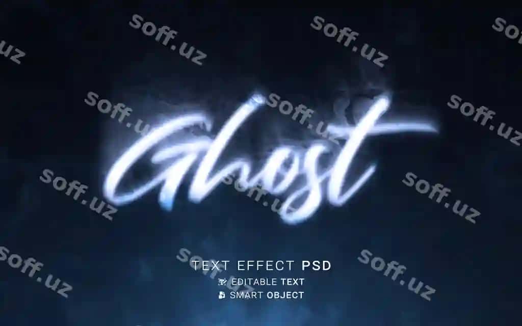 Arvoh matn effekti yozish | Ghost text effect writing