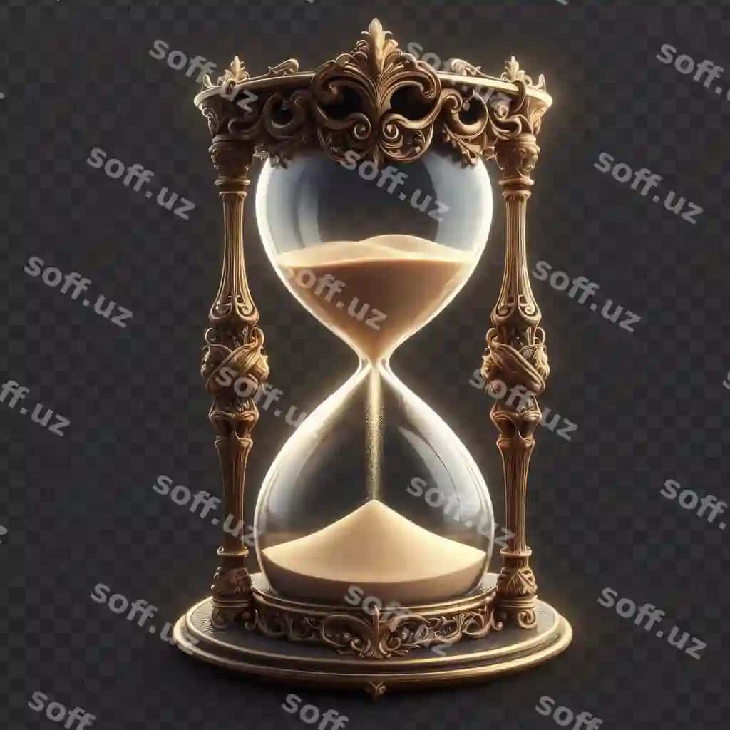 Oltin soat qutisi soat qutisi markazida | Golden hourglass with hourglass center