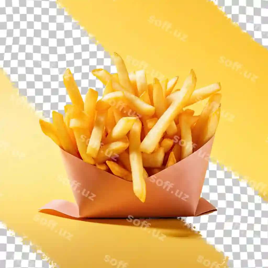 Alyuminiy kartoshka fri shaffof fon | Aluminum french fries transparent background