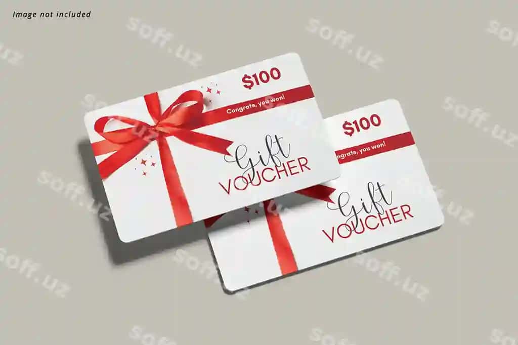 Sovg'a kartasi maketi | Gift card mockup