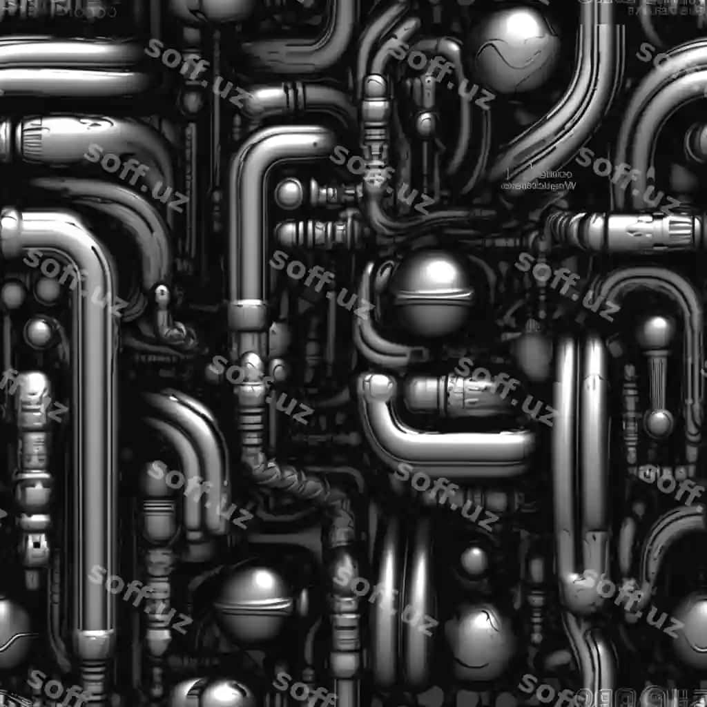 Fon metal elementlari bilan | Background with metallic elements